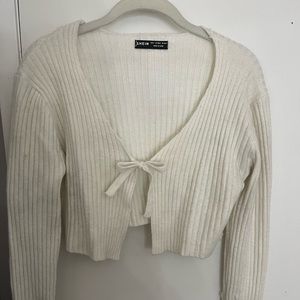 white tie cardigan